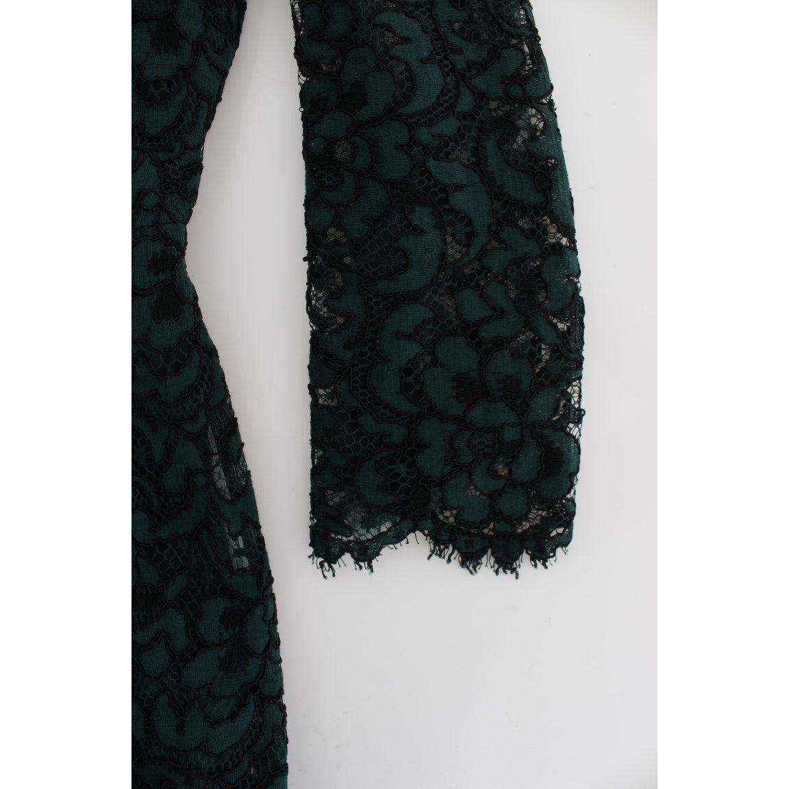 Green Lace Sheath Long Gown Ball Dress - coffeewithmee2