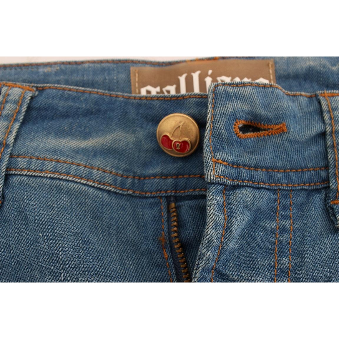 Blue Wash Cotton Blend Slim Fit Jeans - coffeewithmee2