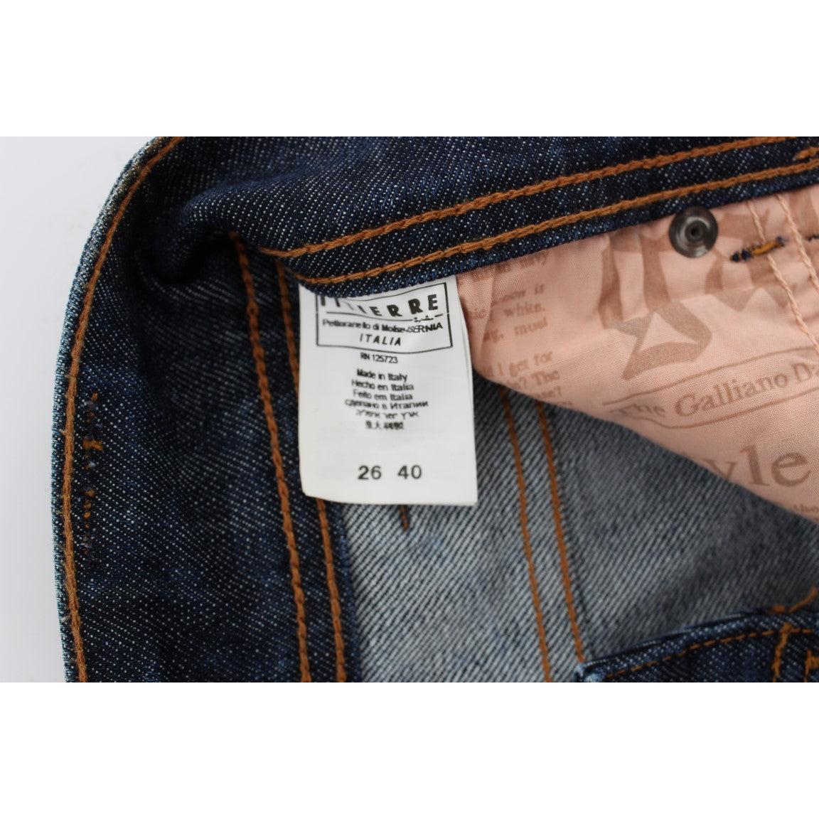 Blue Wash Cotton Boyfriend Fit Cropped Jeans - coffeewithmee2