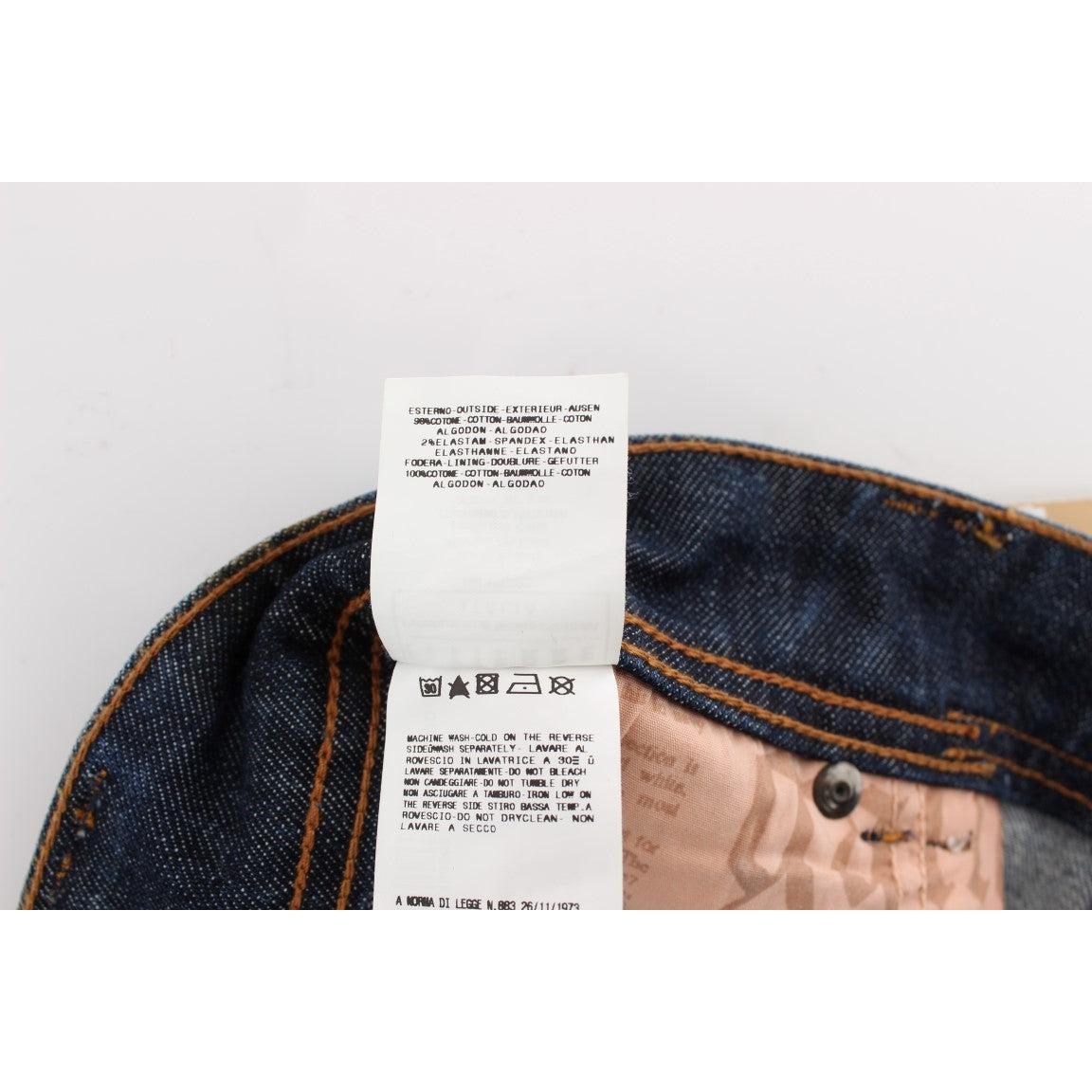 Blue Wash Cotton Boyfriend Fit Cropped Jeans - coffeewithmee2