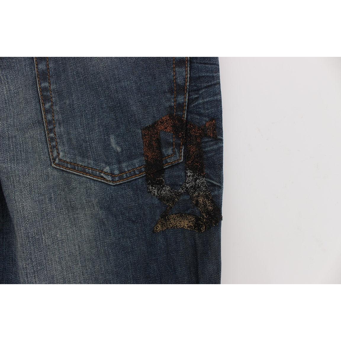 Blue Wash Cotton Blend Slim Fit Jeans - coffeewithmee2