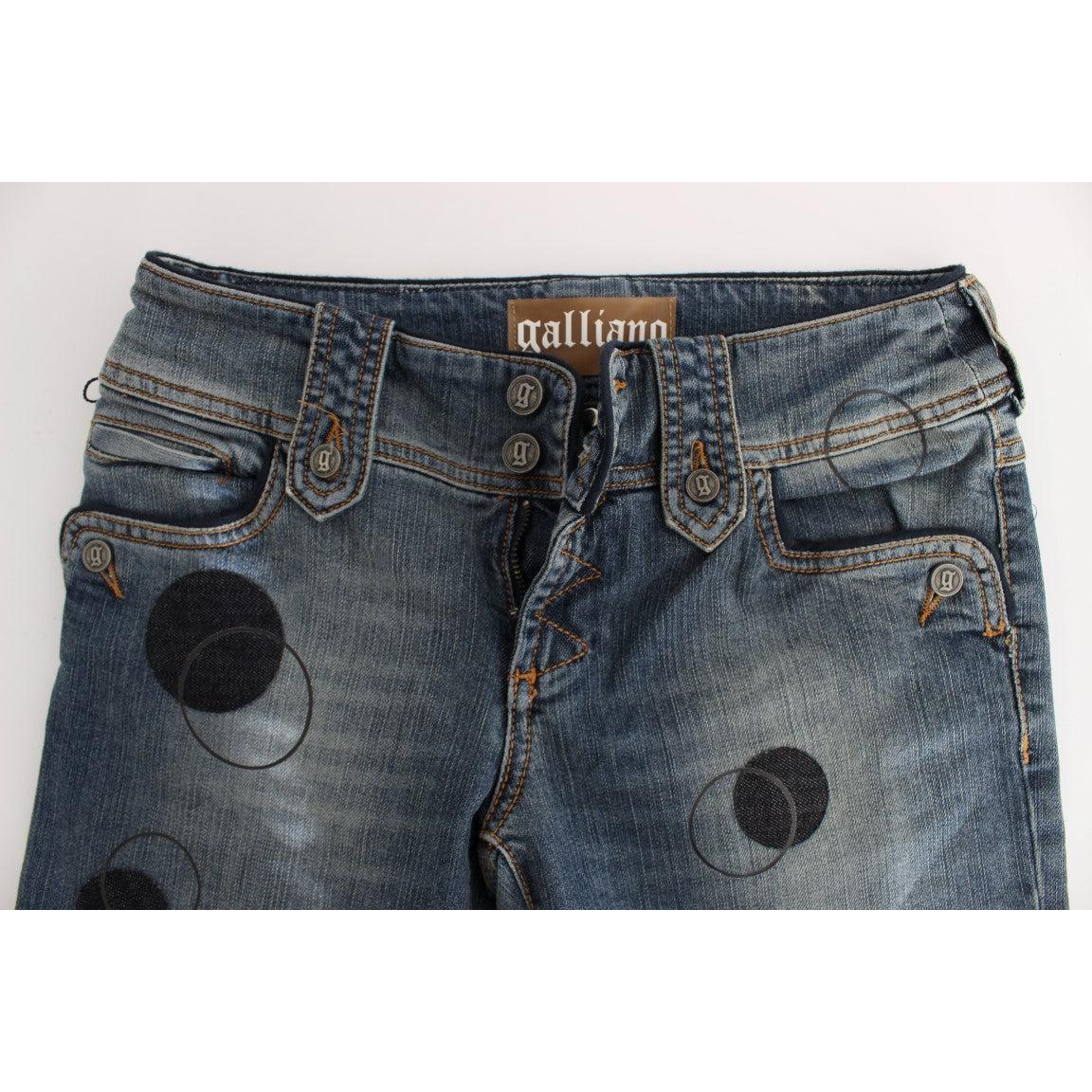 Blue Wash Cotton Blend Slim Fit Bootcut Jeans - coffeewithmee2