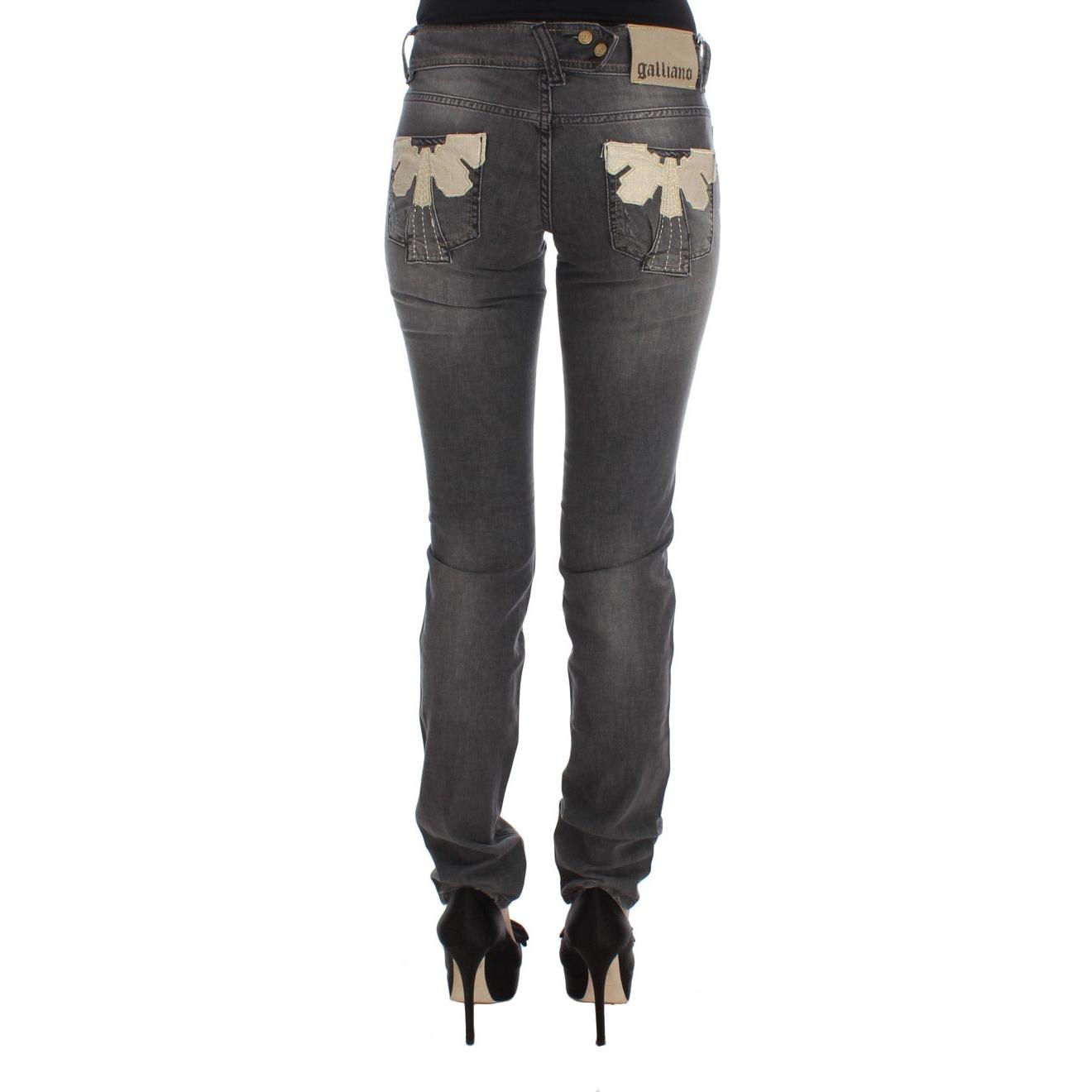 Gray Wash Cotton Blend Slim Fit Stretch Jeans - coffeewithmee2