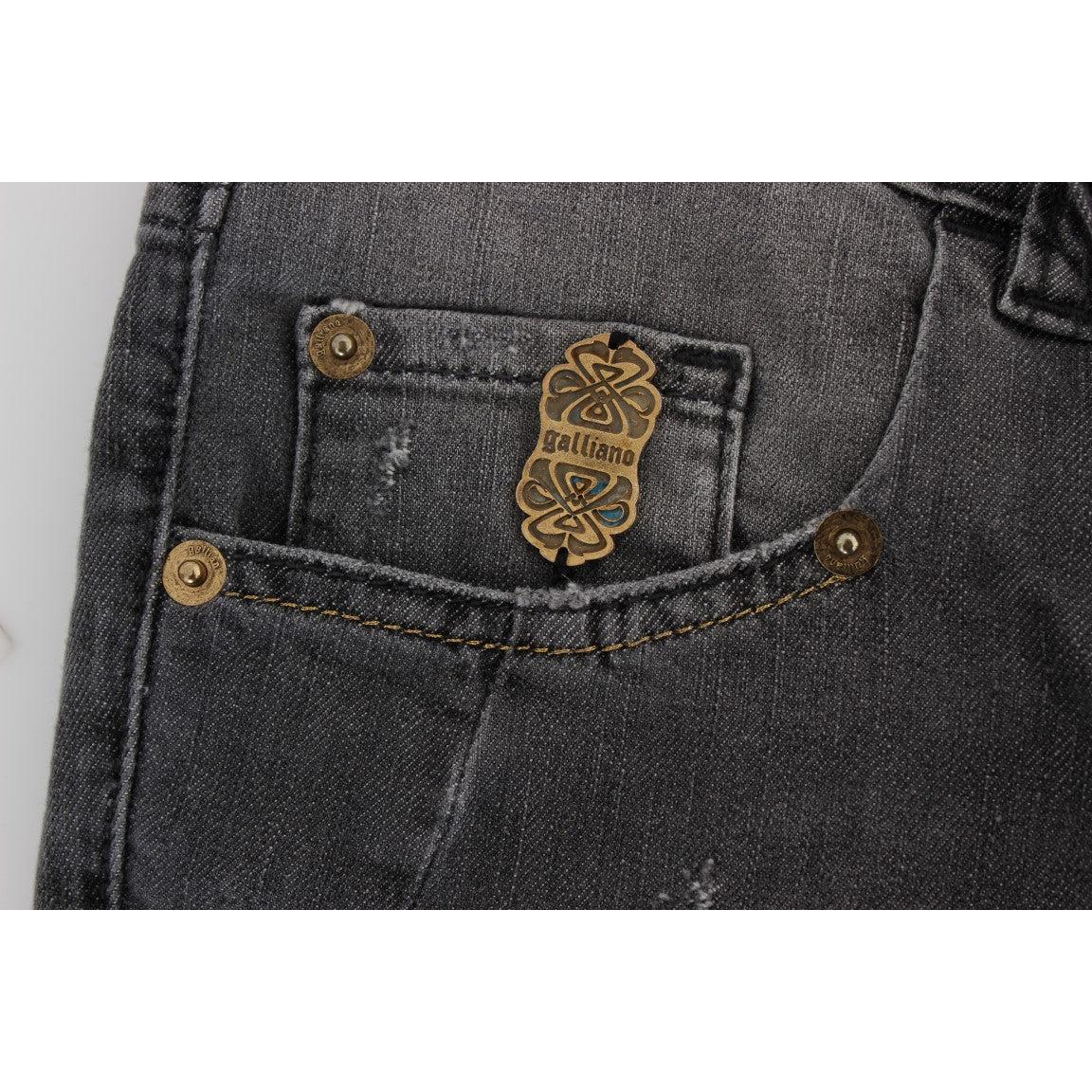 Gray Wash Cotton Blend Slim Fit Stretch Jeans - coffeewithmee2