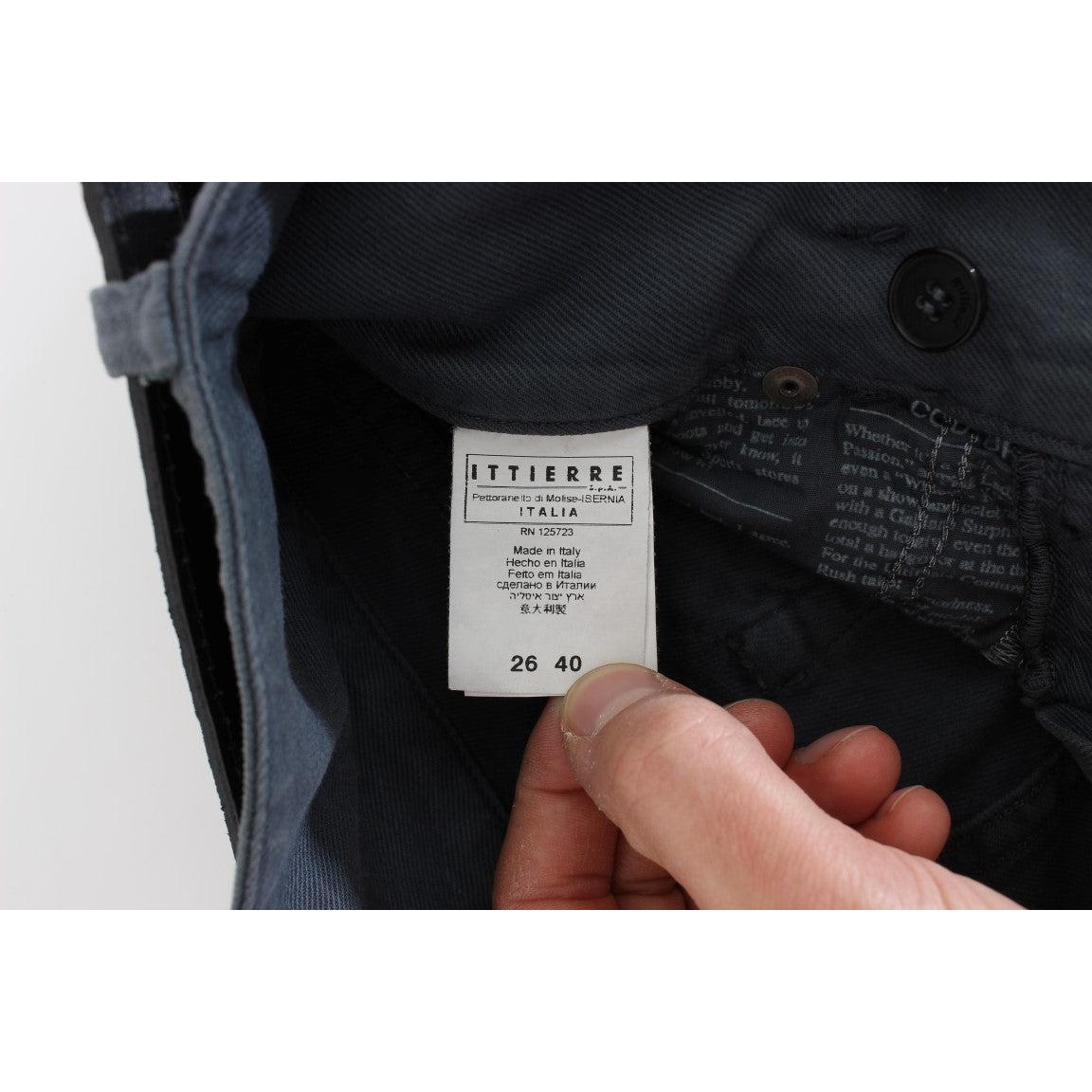 Blue Cotton Blend Slim Fit High Waist Jeans - coffeewithmee2