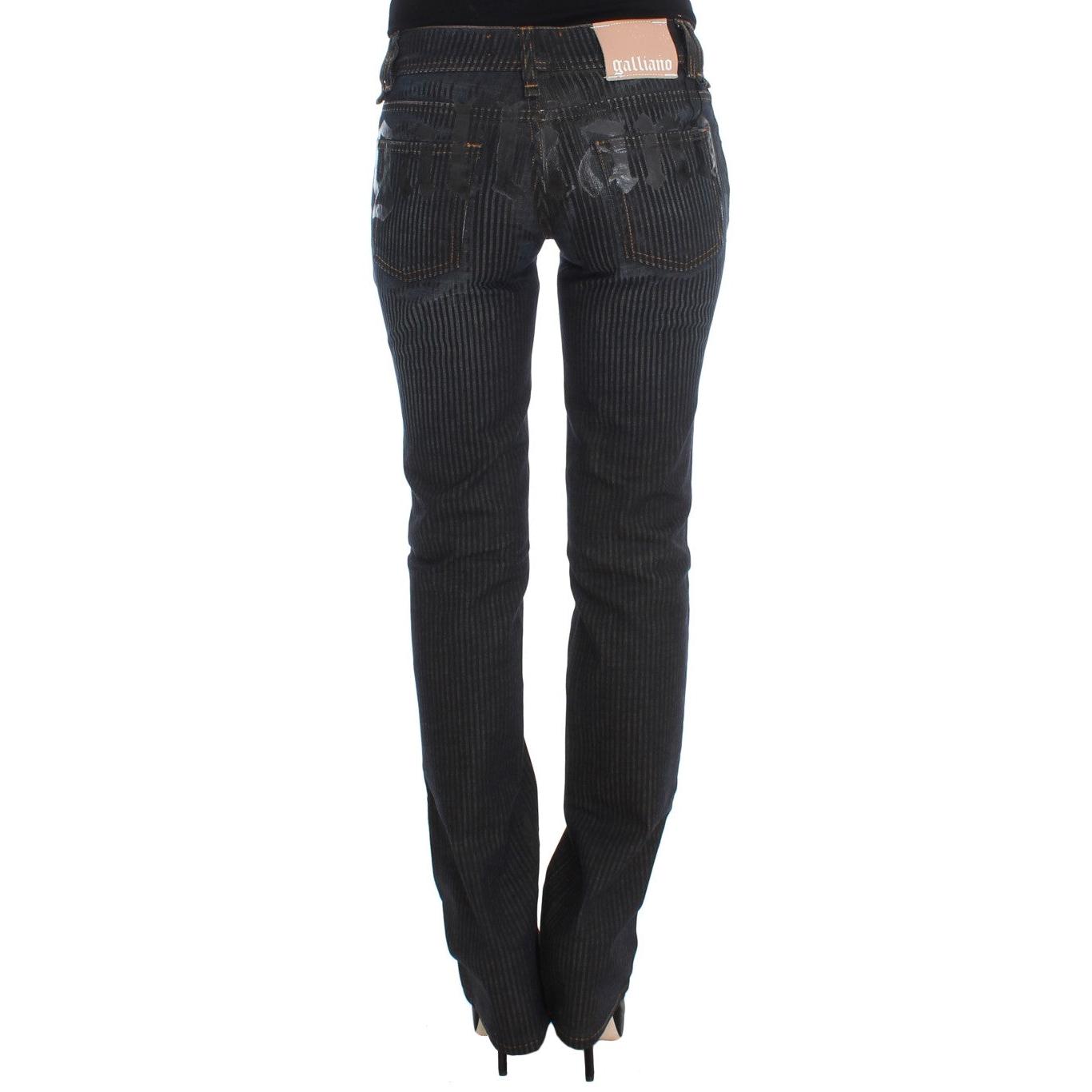 Blue Wash Cotton Blend Slim Fit Bootcut Jeans - coffeewithmee2