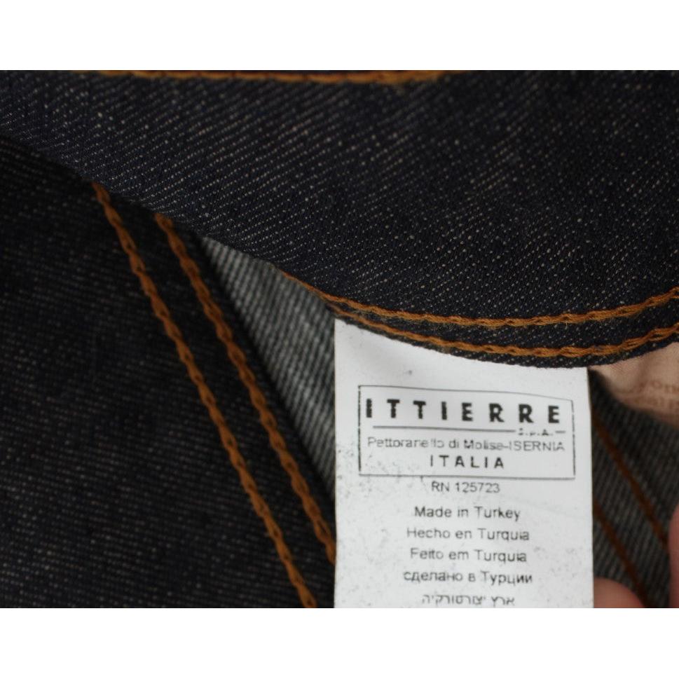 Blue Wash Cotton Blend Slim Fit Bootcut Jeans - coffeewithmee2