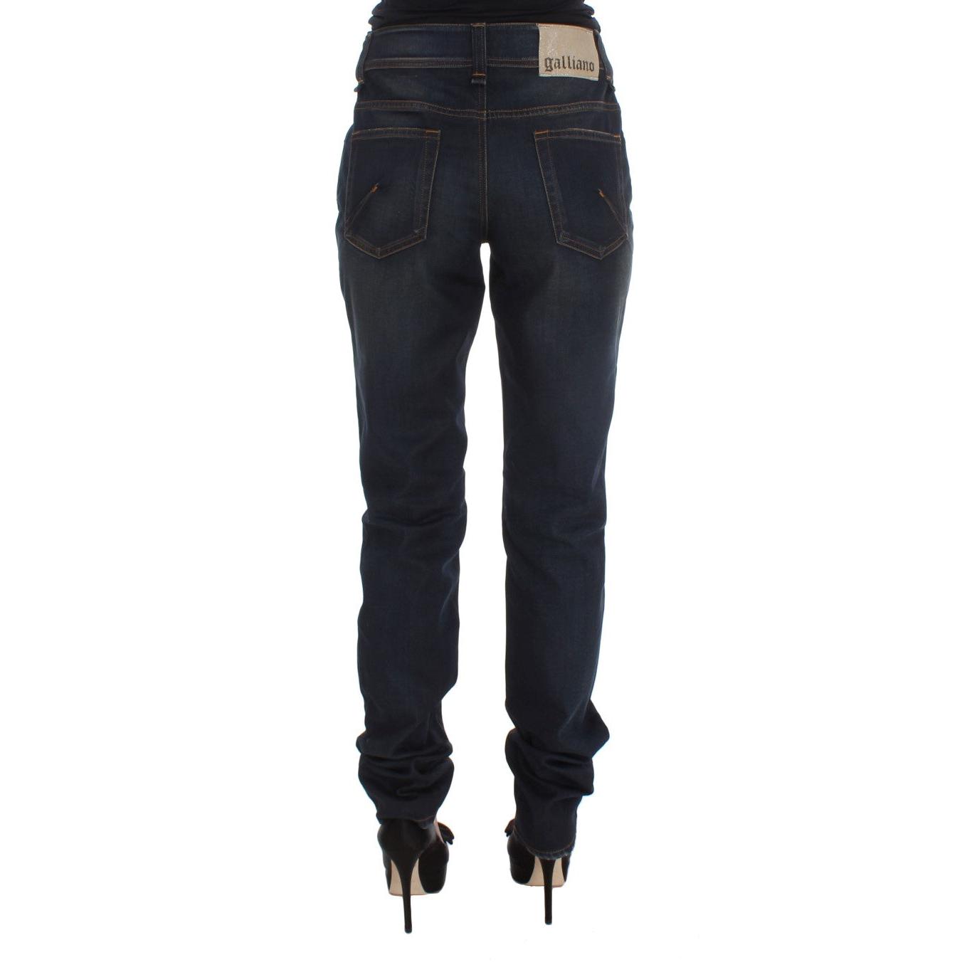 Blue Wash Cotton Blend Boyfriend Fit Jeans - coffeewithmee2