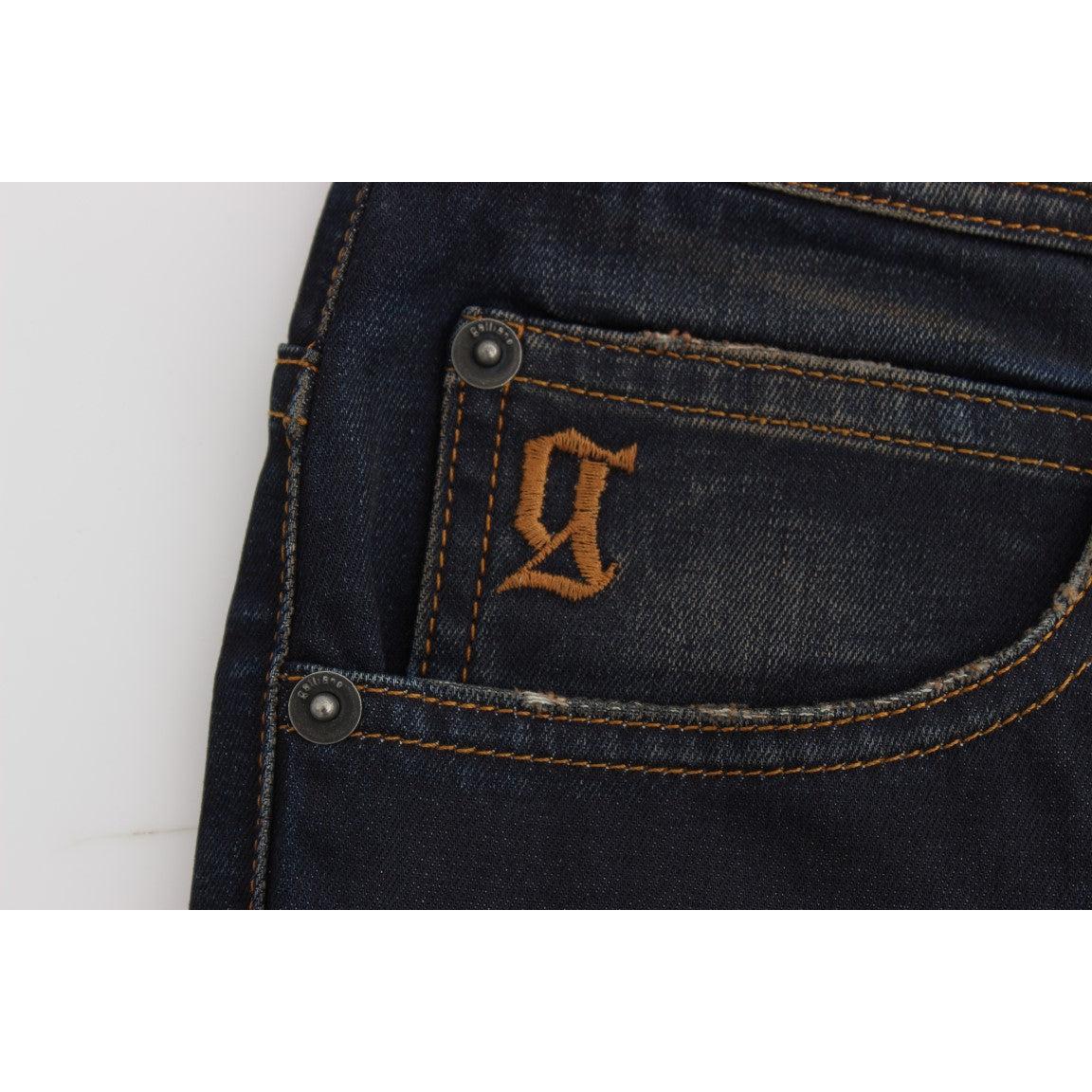 Blue Wash Cotton Blend Boyfriend Fit Jeans - coffeewithmee2