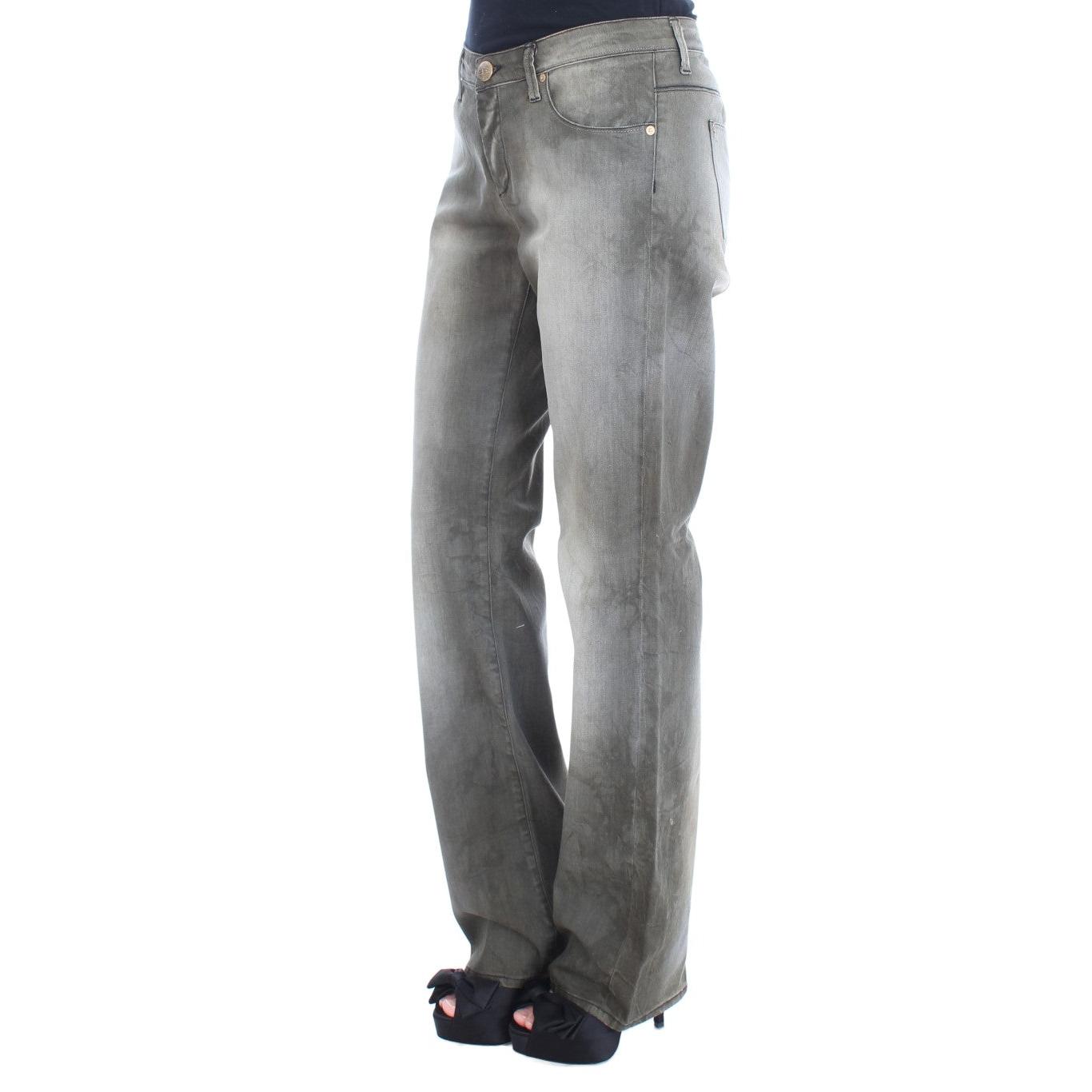 Gray Cotton Blend Loose Fit Boyfriend Jeans - coffeewithmee2