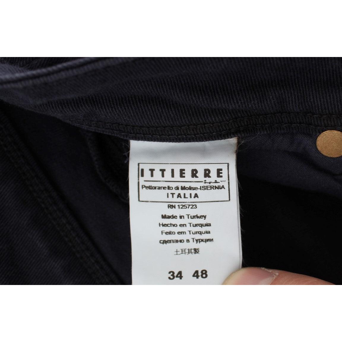 Blue Cotton Blend Casual Fit Pants - coffeewithmee2