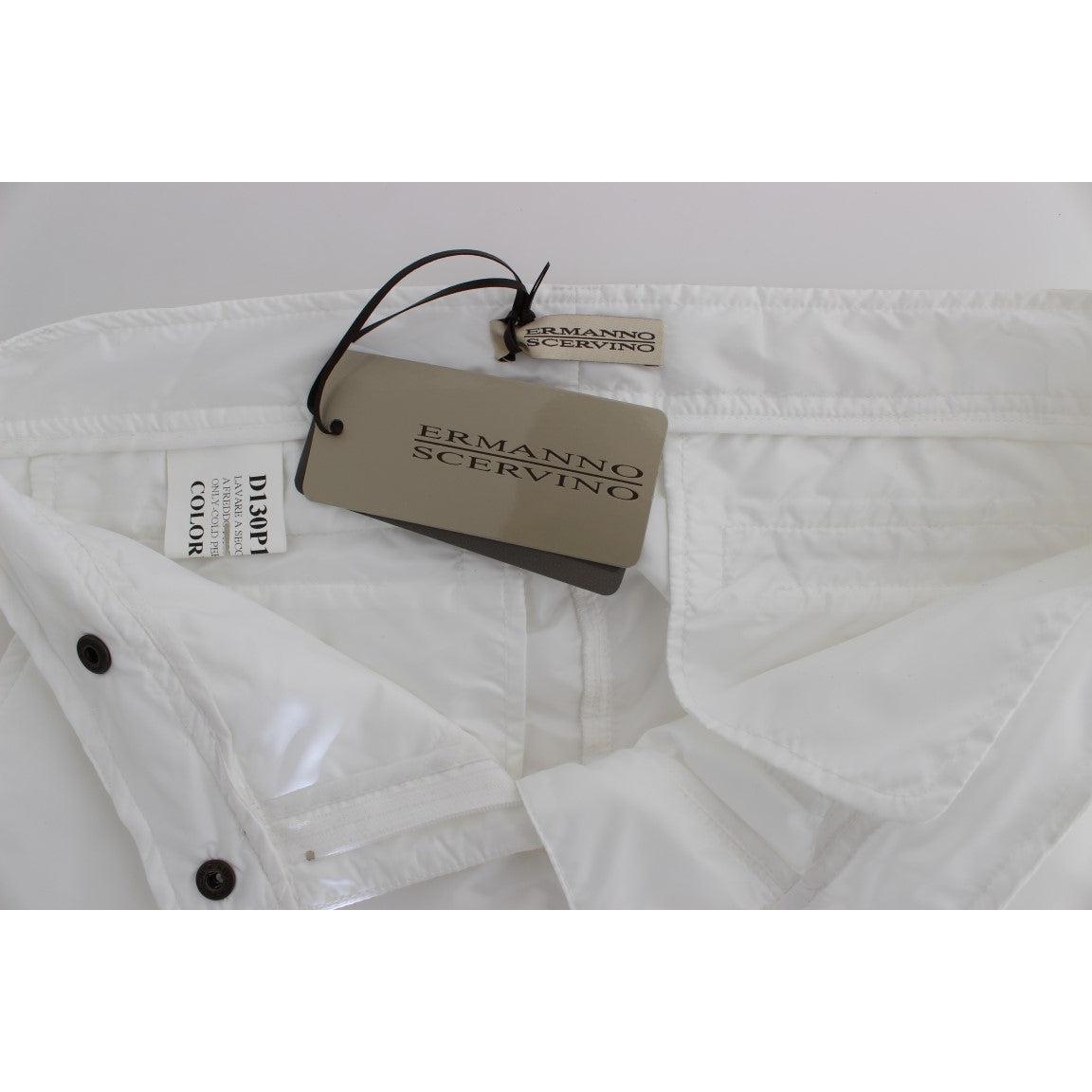 White Nylon Padded Slim Fit Cargo Pants - coffeewithmee2