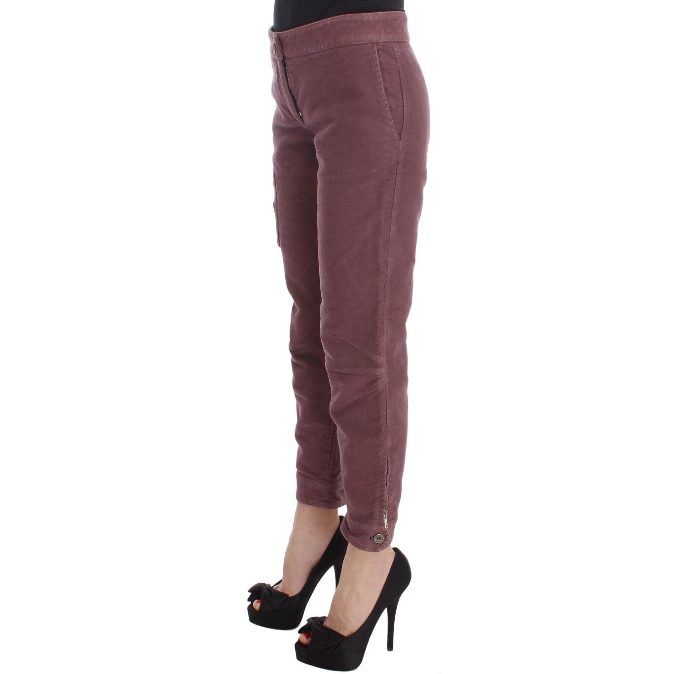 Bordeaux Cotton Cropped Cargo Pants - coffeewithmee2