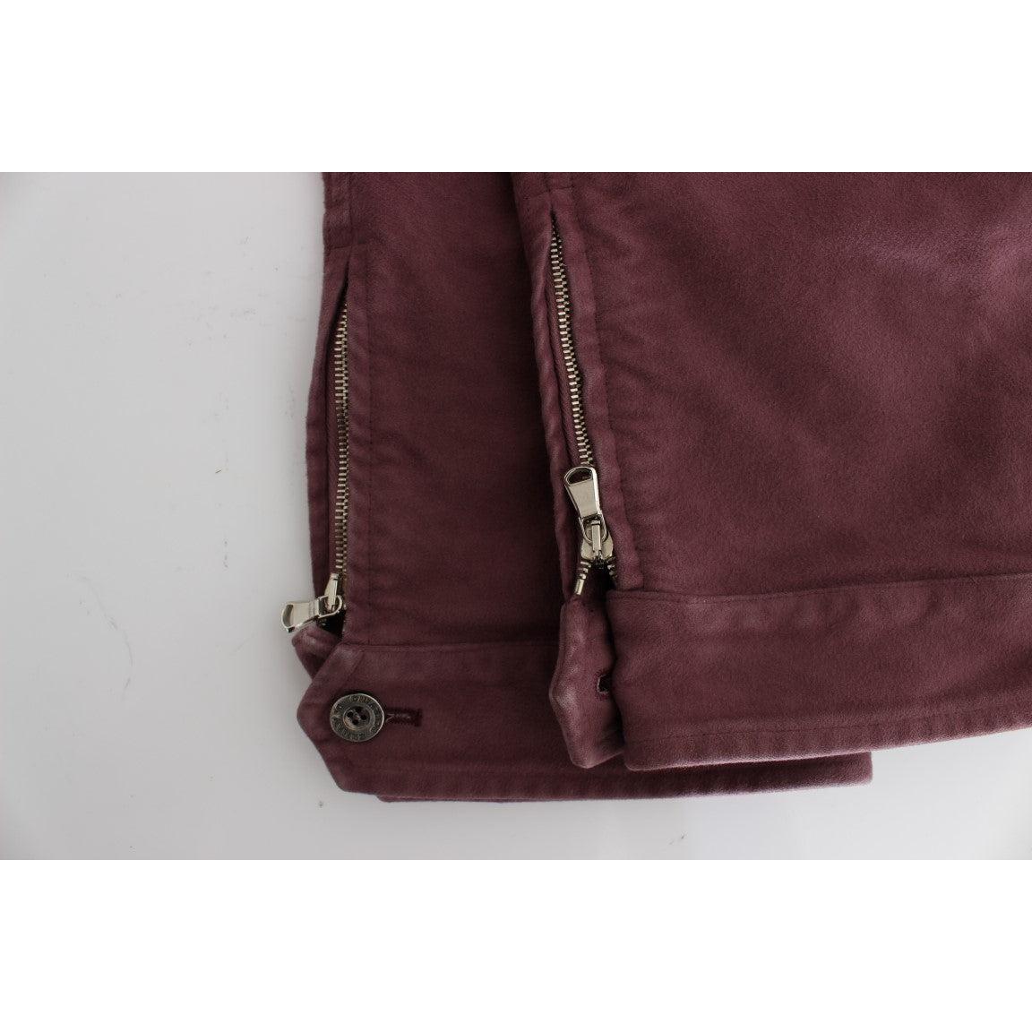 Bordeaux Cotton Cropped Cargo Pants - coffeewithmee2