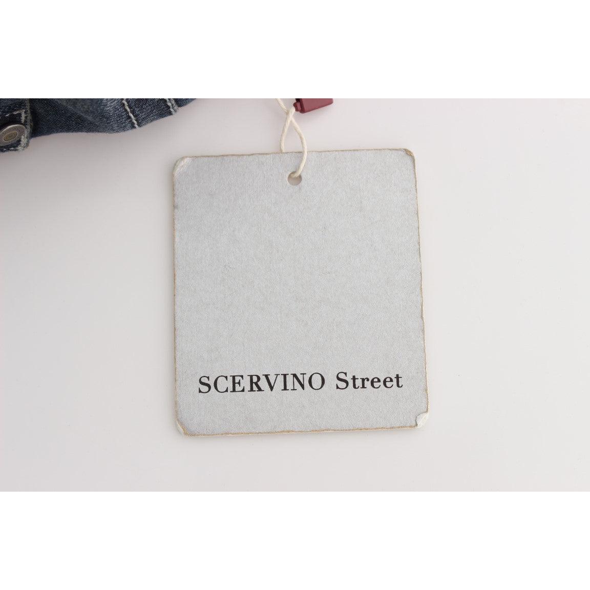 Blue Cotton Blend Slim Fit Jeans - coffeewithmee2