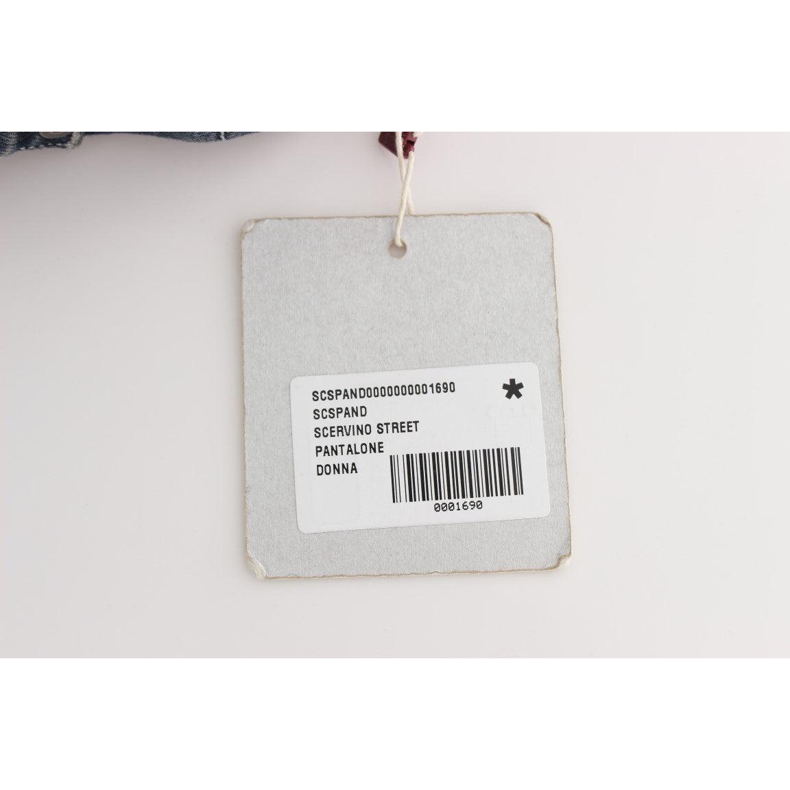 Blue Cotton Blend Slim Fit Jeans - coffeewithmee2