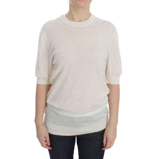 White 100% Cashmere Sweater - coffeewithmee2