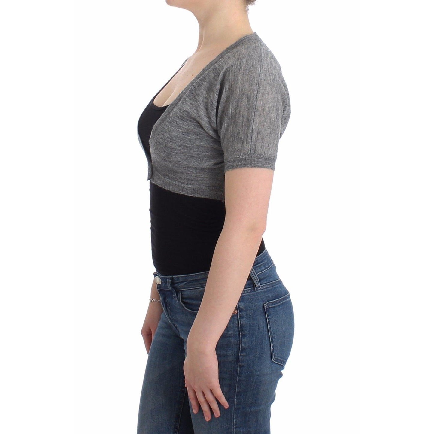 Lingerie Knit Gray Bolero Sweater Cardigan - coffeewithmee2