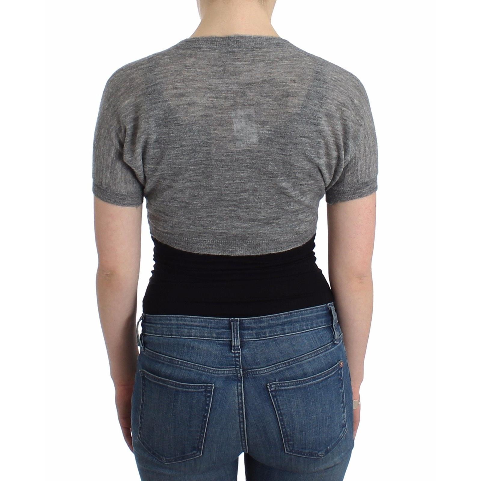 Lingerie Knit Gray Bolero Sweater Cardigan - coffeewithmee2