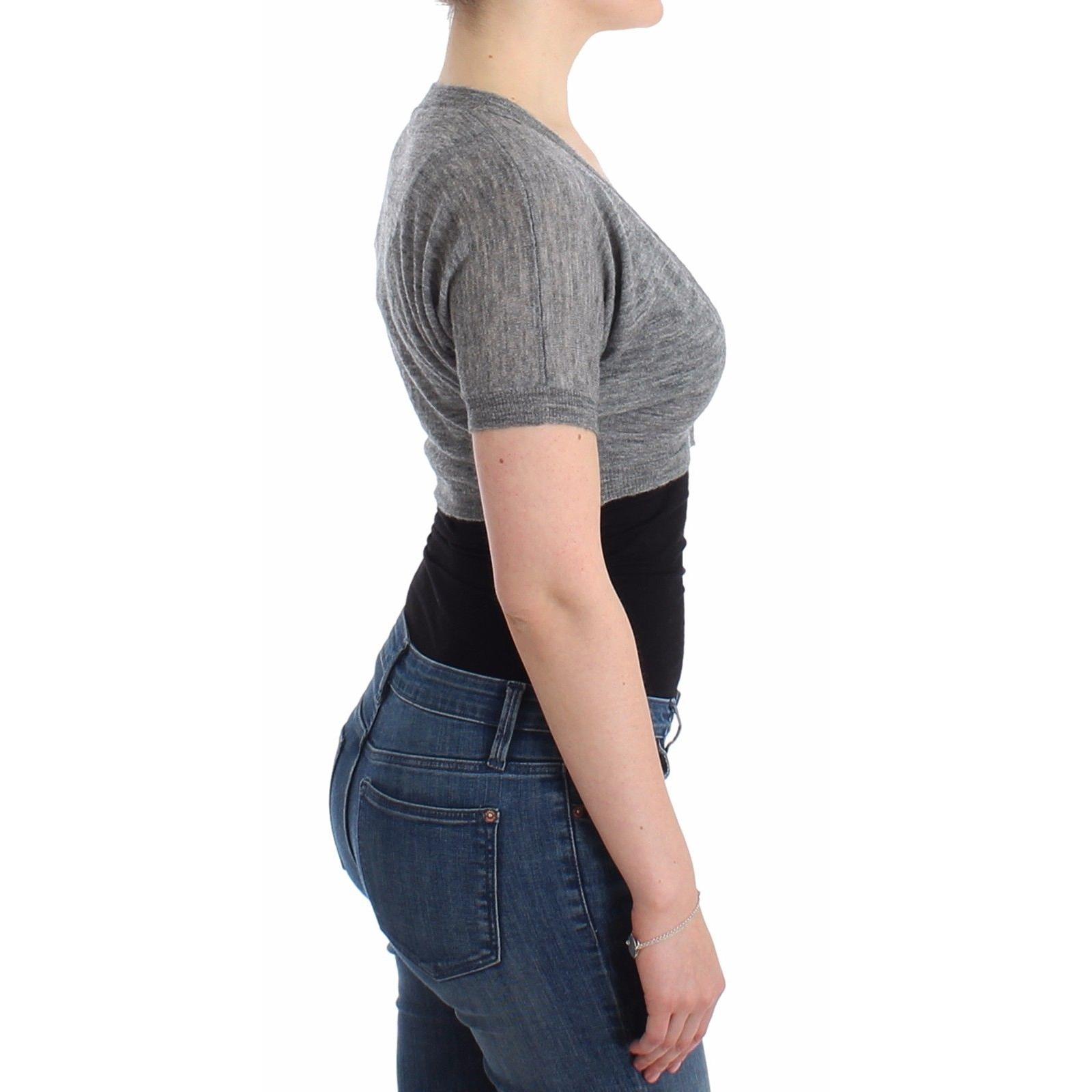 Lingerie Knit Gray Bolero Sweater Cardigan - coffeewithmee2