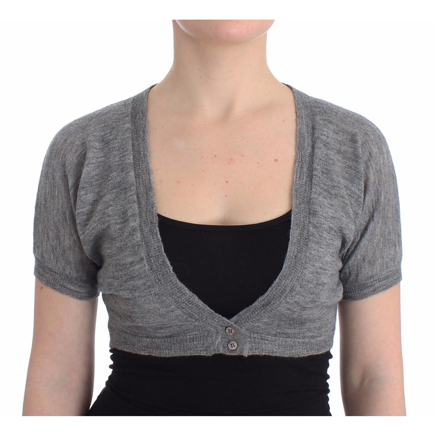 Lingerie Knit Gray Bolero Sweater Cardigan - coffeewithmee2