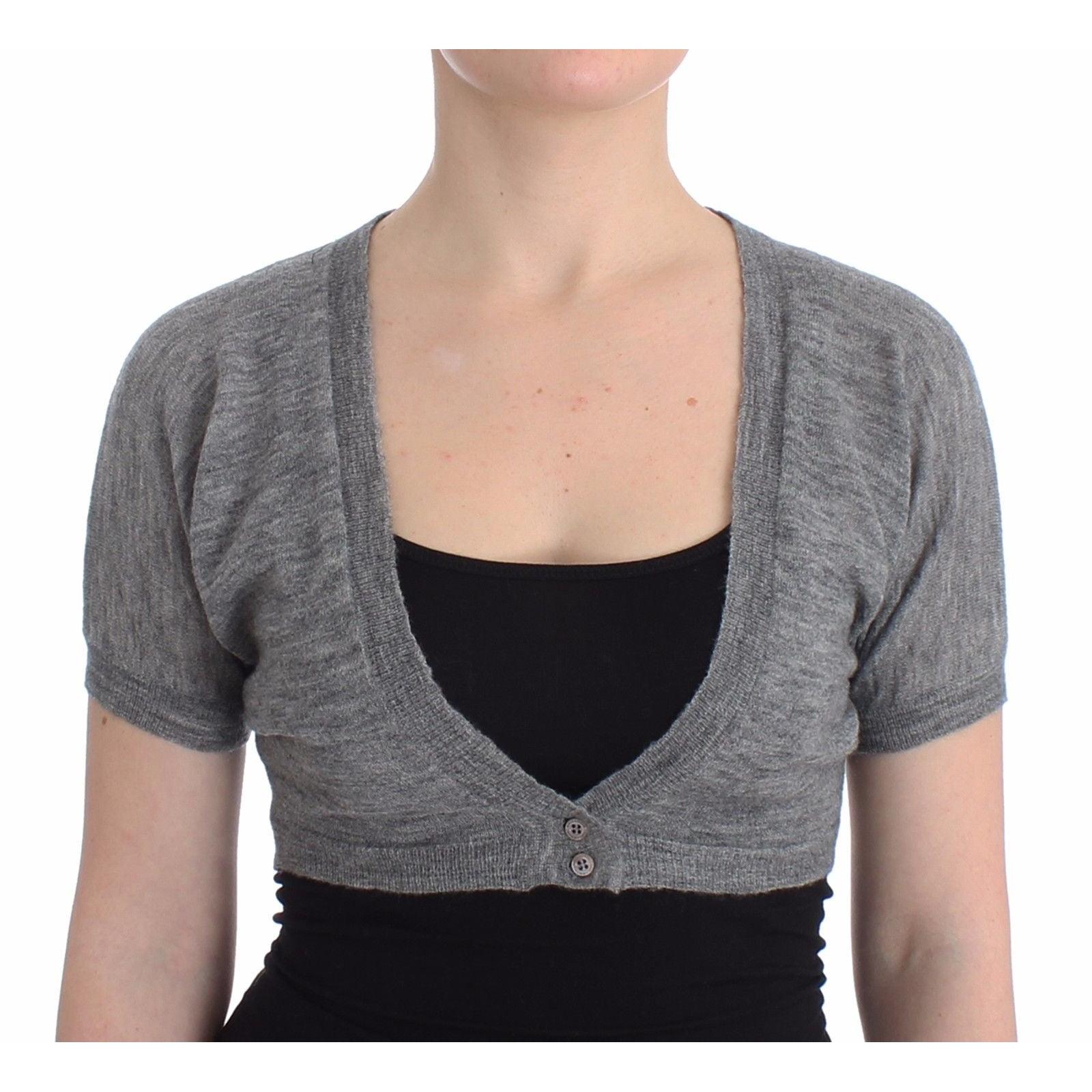 Lingerie Knit Gray Bolero Sweater Cardigan - coffeewithmee2