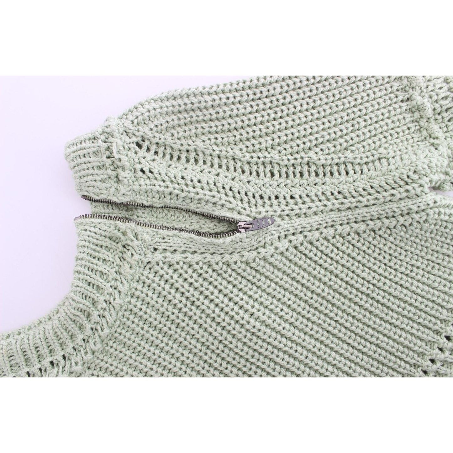 Green Cropped Knit Sweater Knitted Jumper - coffeewithmee2