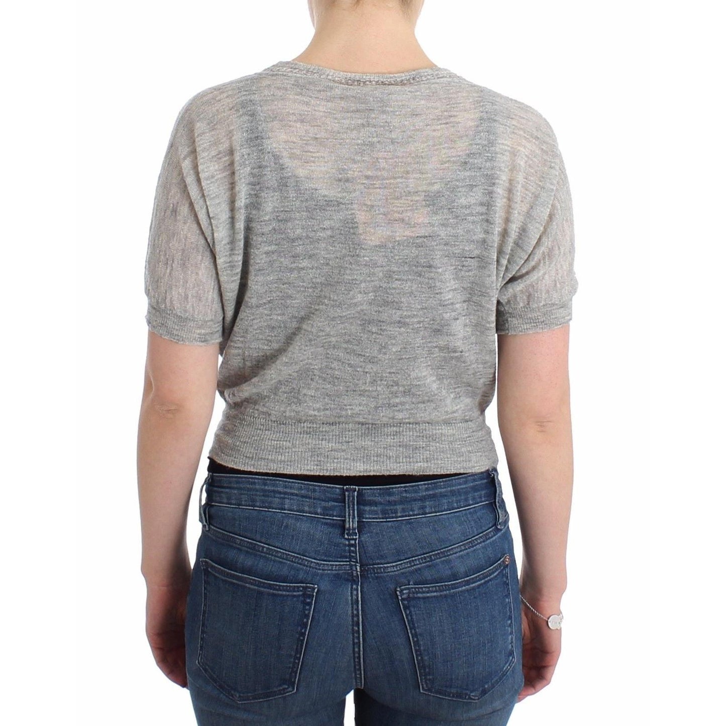 Lingerie Knit Cropped Wool Sweater Cardigan - coffeewithmee2