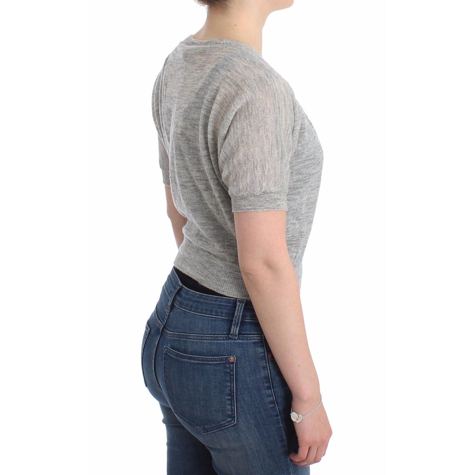 Lingerie Knit Cropped Wool Sweater Cardigan - coffeewithmee2