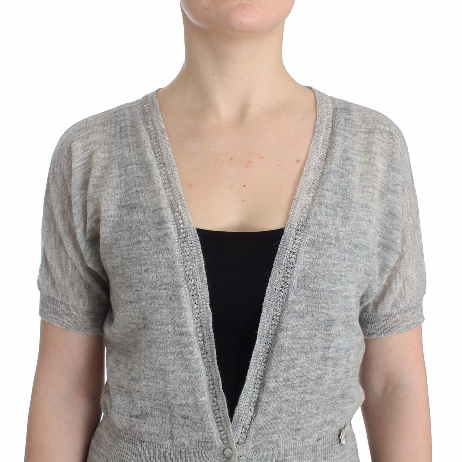 Lingerie Knit Cropped Wool Sweater Cardigan - coffeewithmee2