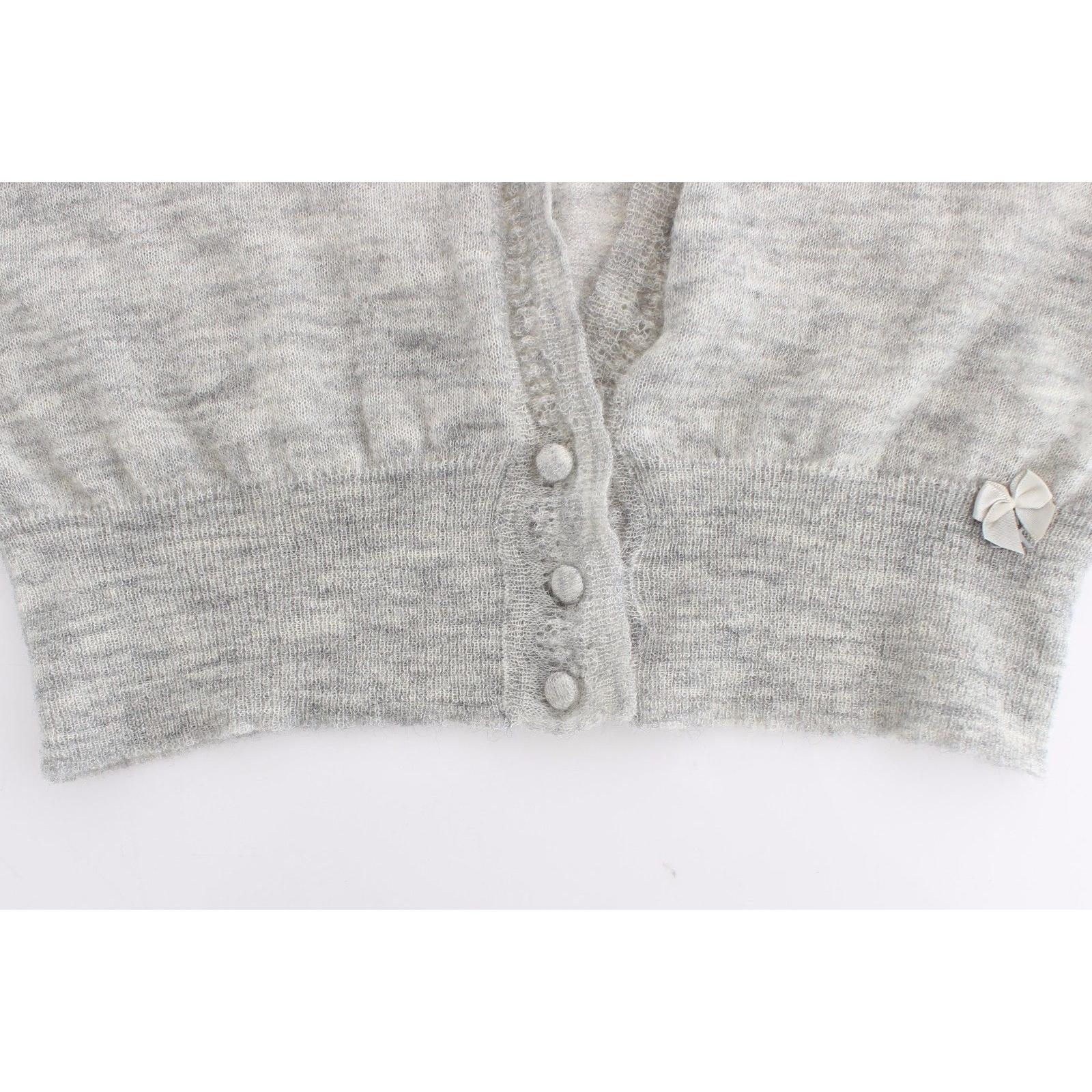 Lingerie Knit Cropped Wool Sweater Cardigan - coffeewithmee2