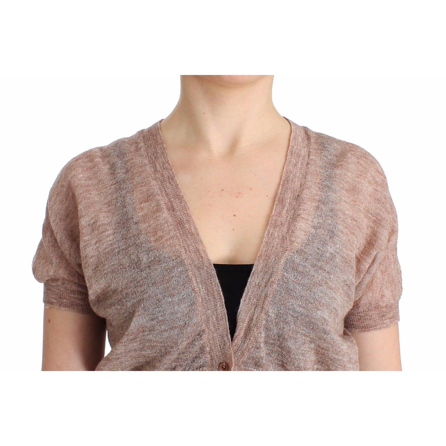 Lingerie Knit Brown Wool Sweater Cardigan - coffeewithmee2