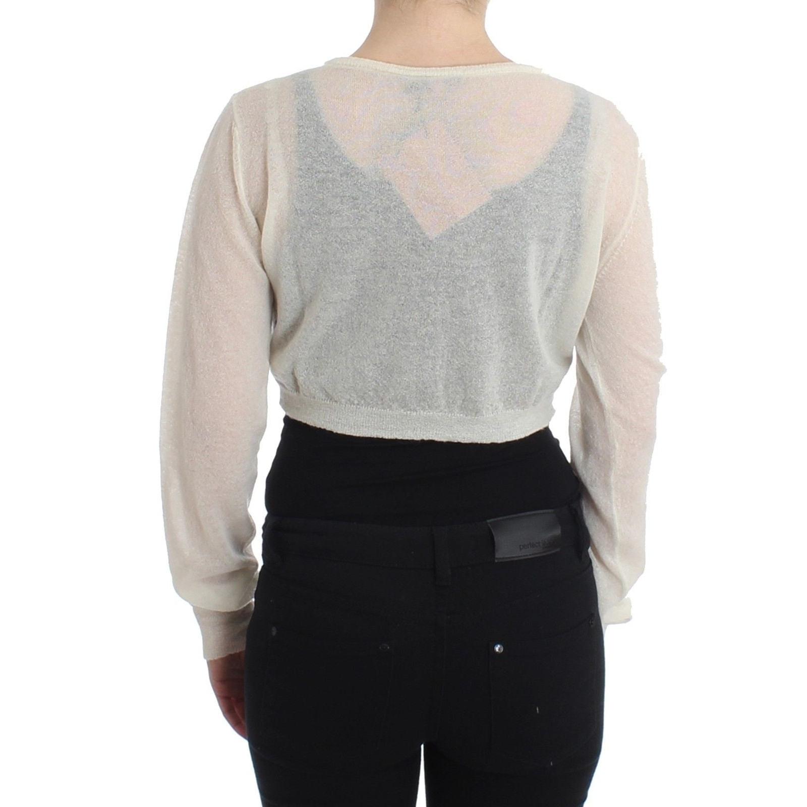 Lingerie Knit Cropped Wool Sweater Cardigan - coffeewithmee2