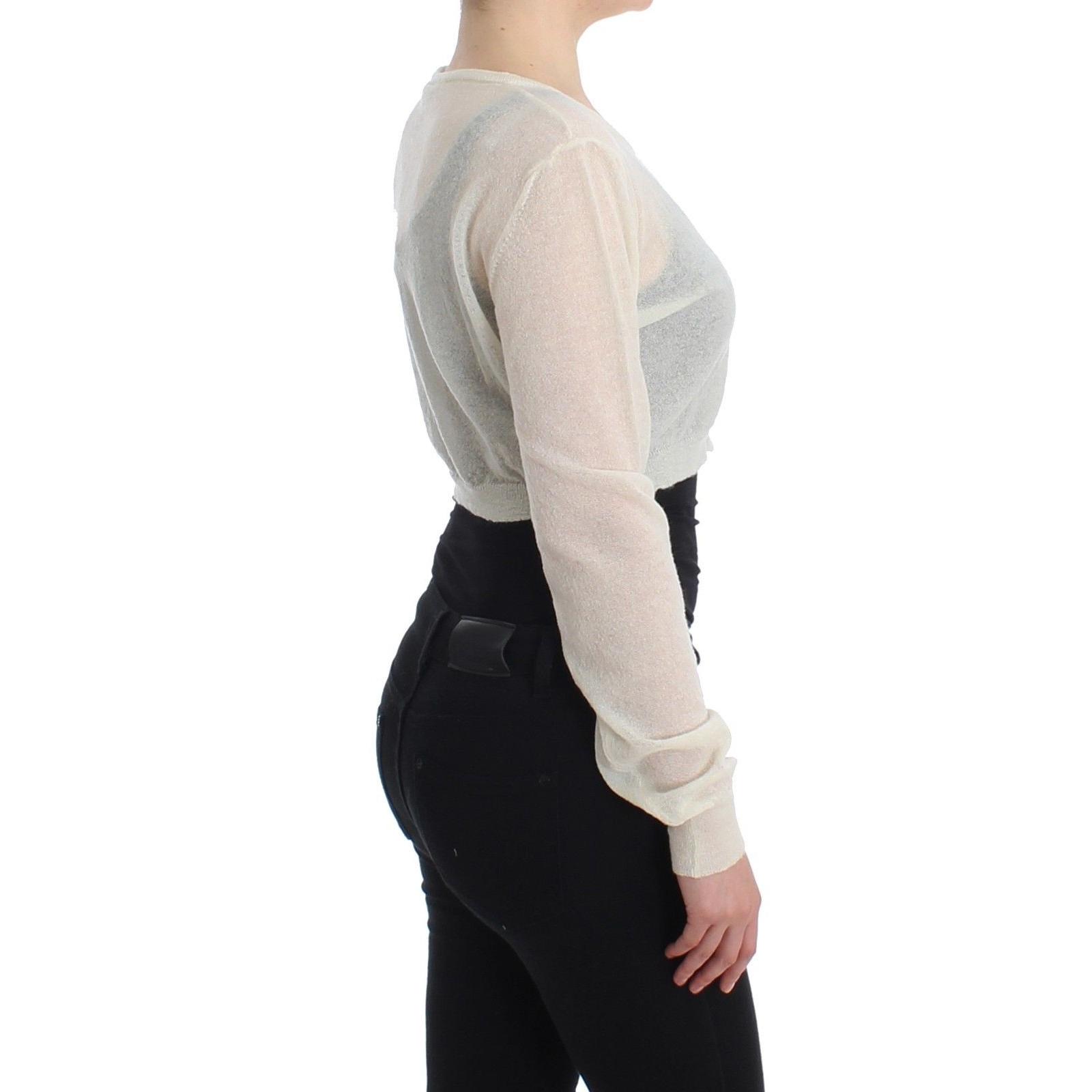 Lingerie Knit Cropped Wool Sweater Cardigan - coffeewithmee2