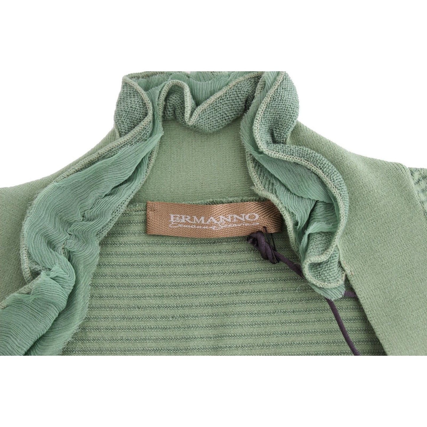 Green Wool Blend Striped Long Sleeve Sweater - coffeewithmee2