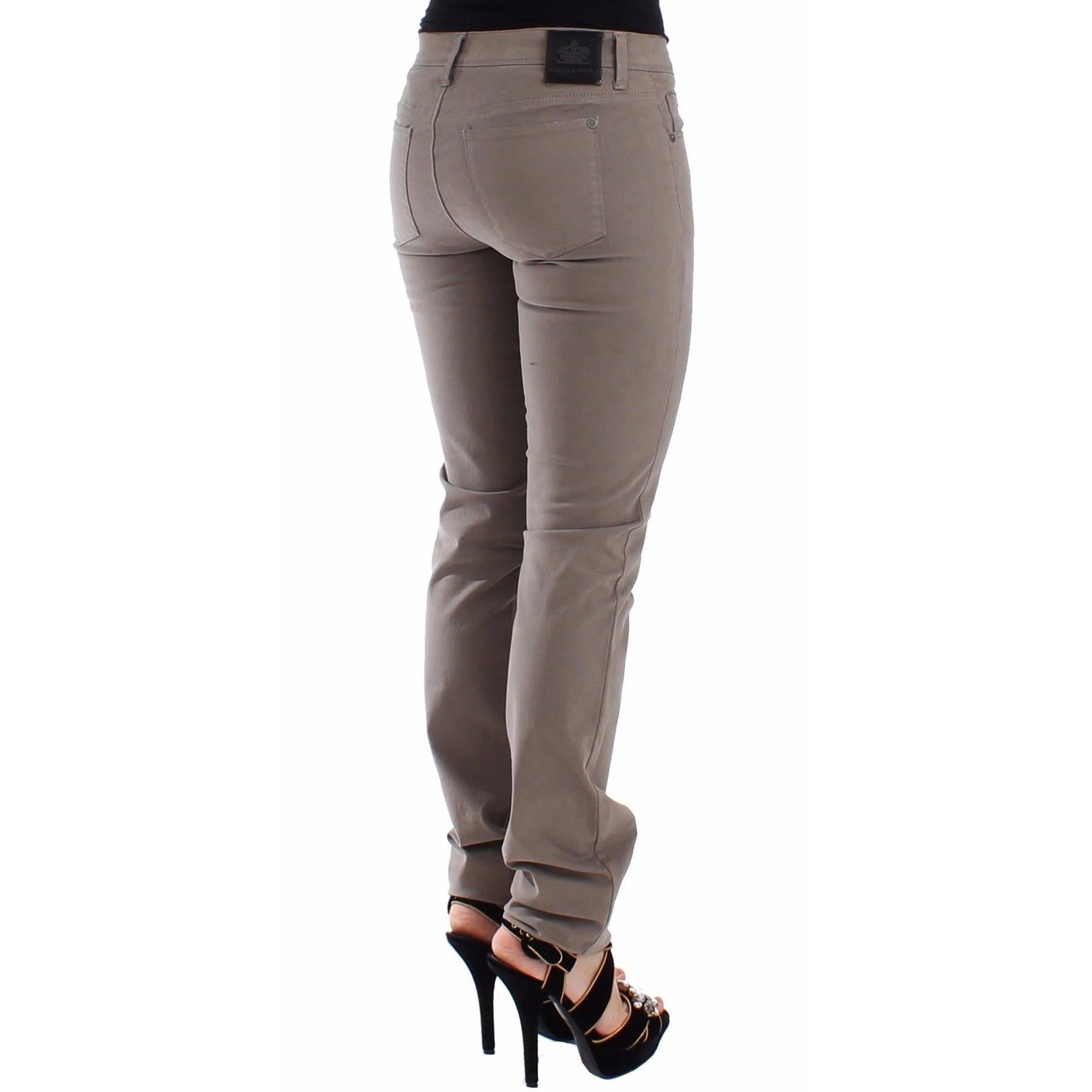 Taupe Beige Slim Jeans Denim Pants Skinny - coffeewithmee2
