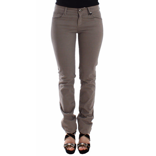 Taupe Beige Slim Jeans Denim Pants Skinny - coffeewithmee2