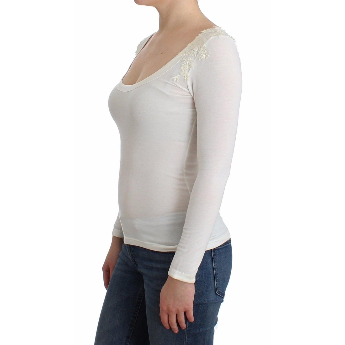 Lingerie White Top Blouse Jumper Lace Rayon - coffeewithmee2