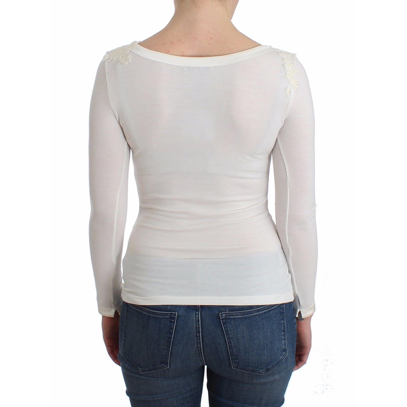 Lingerie White Top Blouse Jumper Lace Rayon - coffeewithmee2