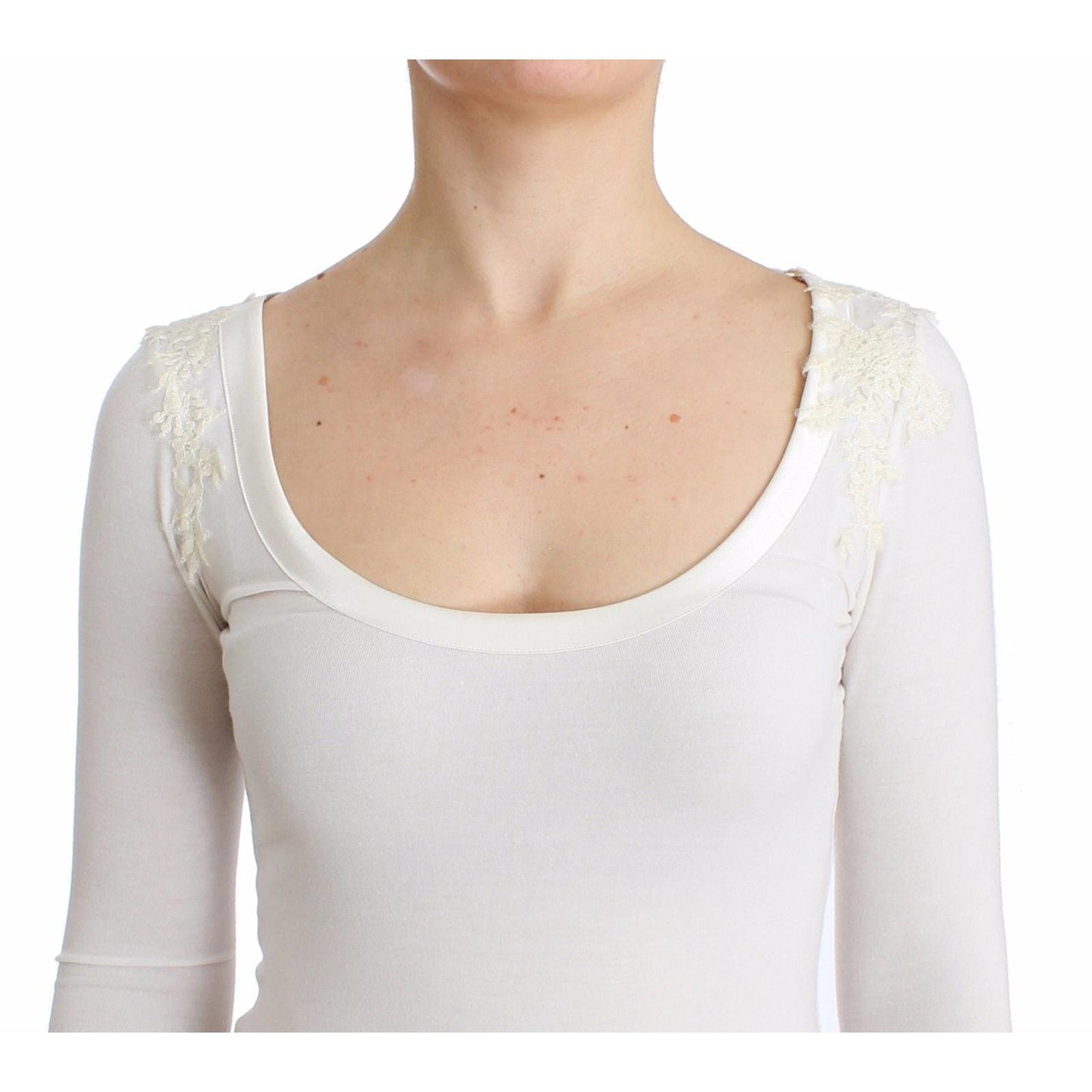 Lingerie White Top Blouse Jumper Lace Rayon - coffeewithmee2