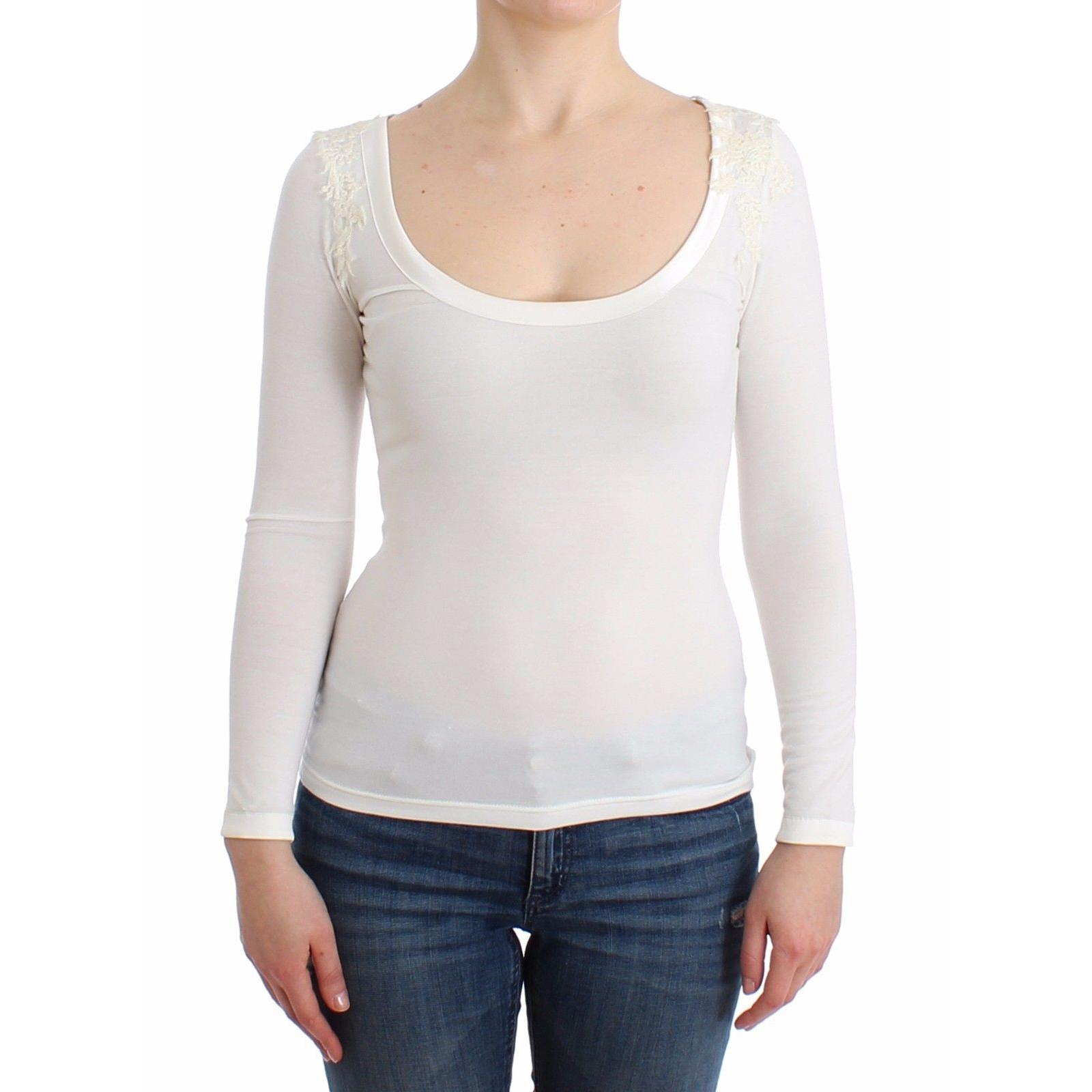 Lingerie White Top Blouse Jumper Lace Rayon - coffeewithmee2