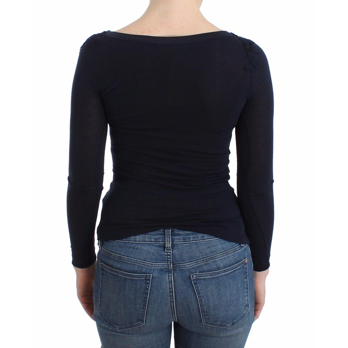 Lingerie Blue Top Blouse Jumper Lace Rayon - coffeewithmee2