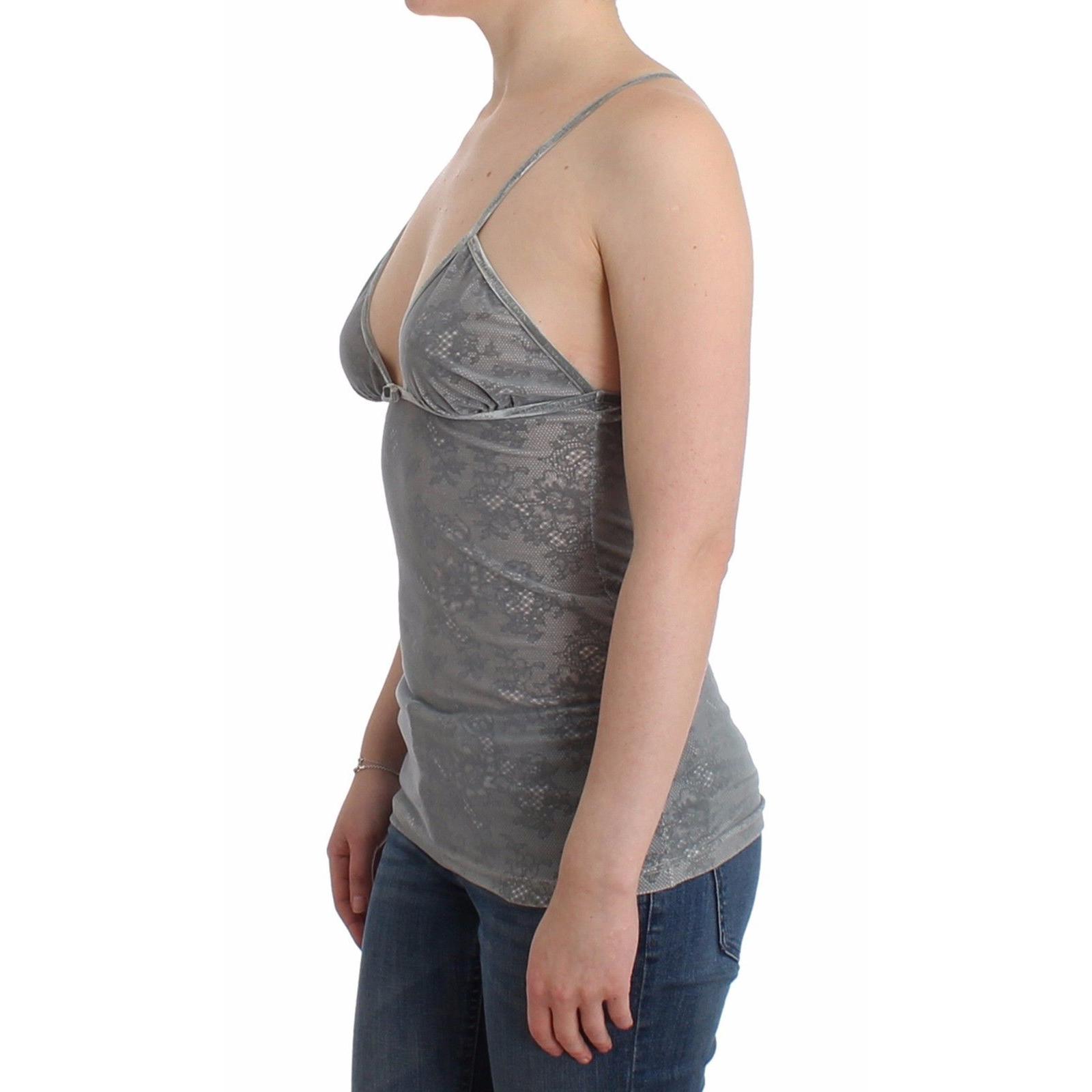 Lingerie Gray Bustier Top Camisole Cami Lace - coffeewithmee2