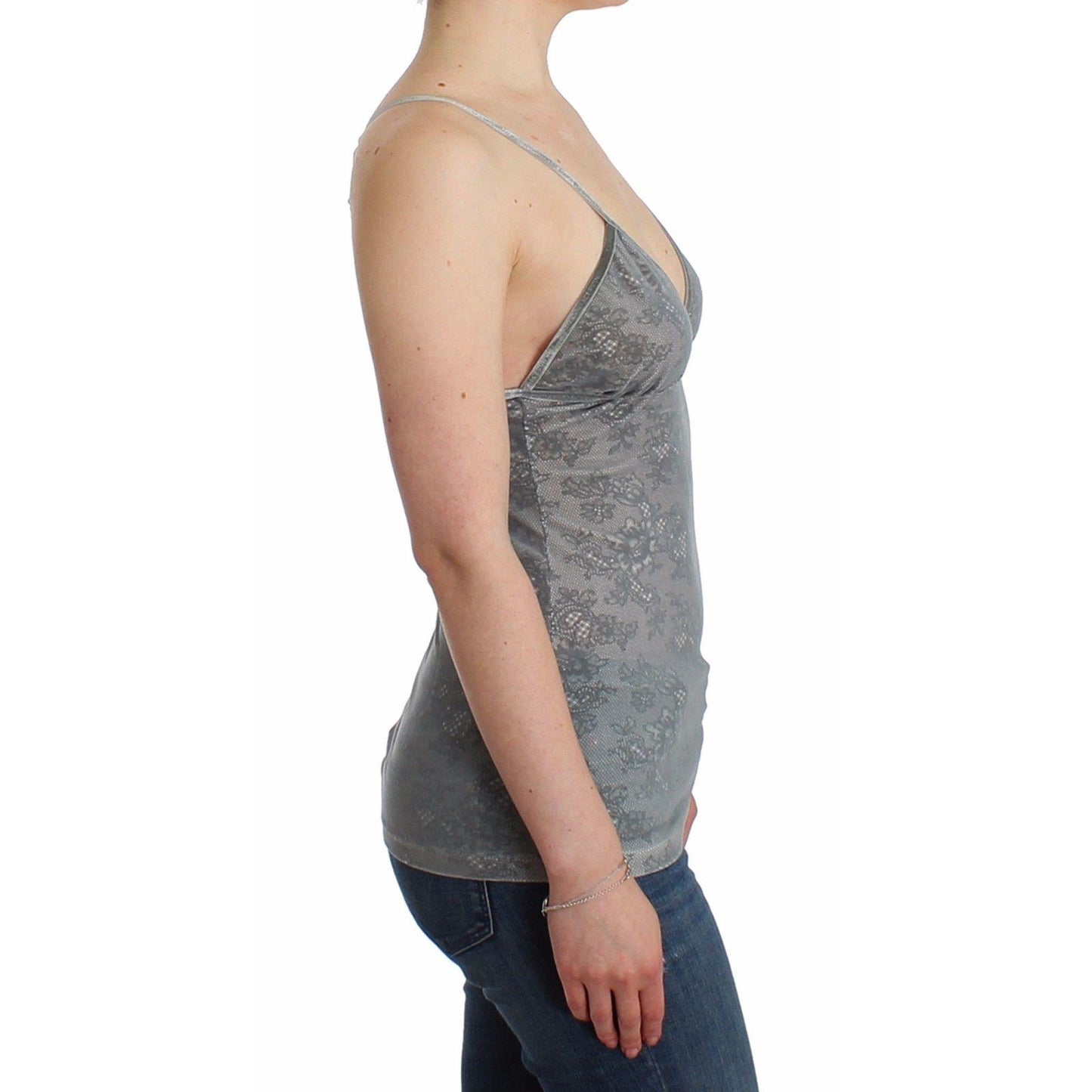 Lingerie Gray Bustier Top Camisole Cami Lace - coffeewithmee2