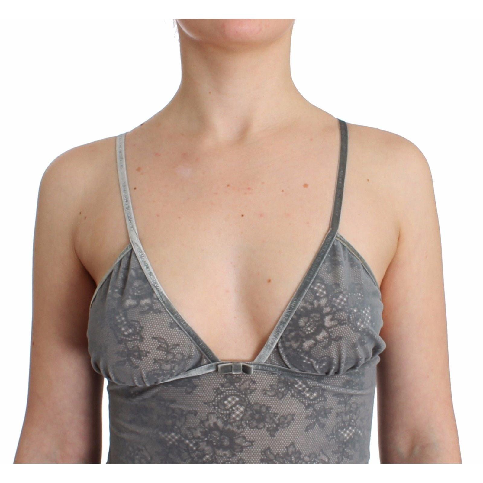 Lingerie Gray Bustier Top Camisole Cami Lace - coffeewithmee2
