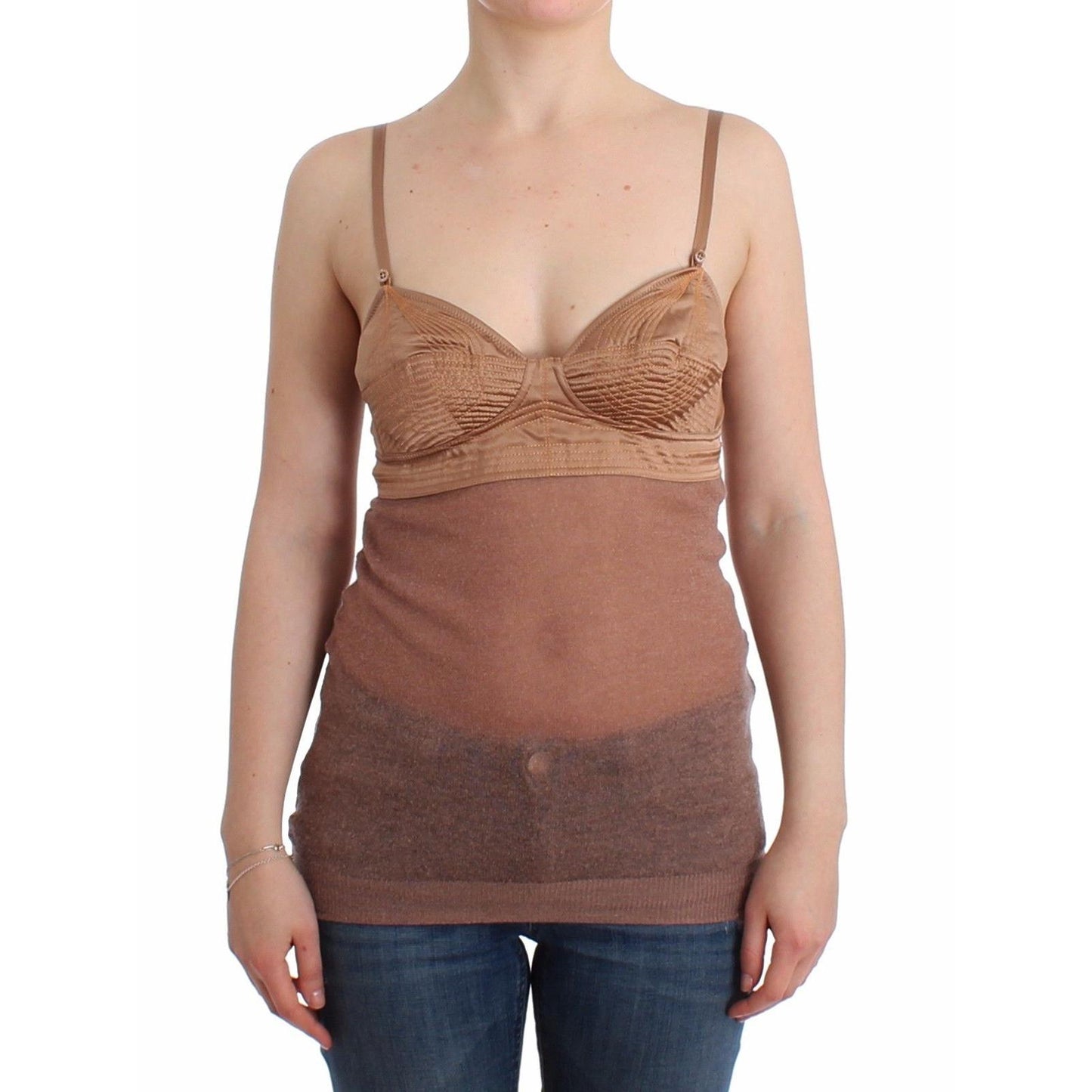 Lingerie Brown Bustier Top Camisole Cami - coffeewithmee2