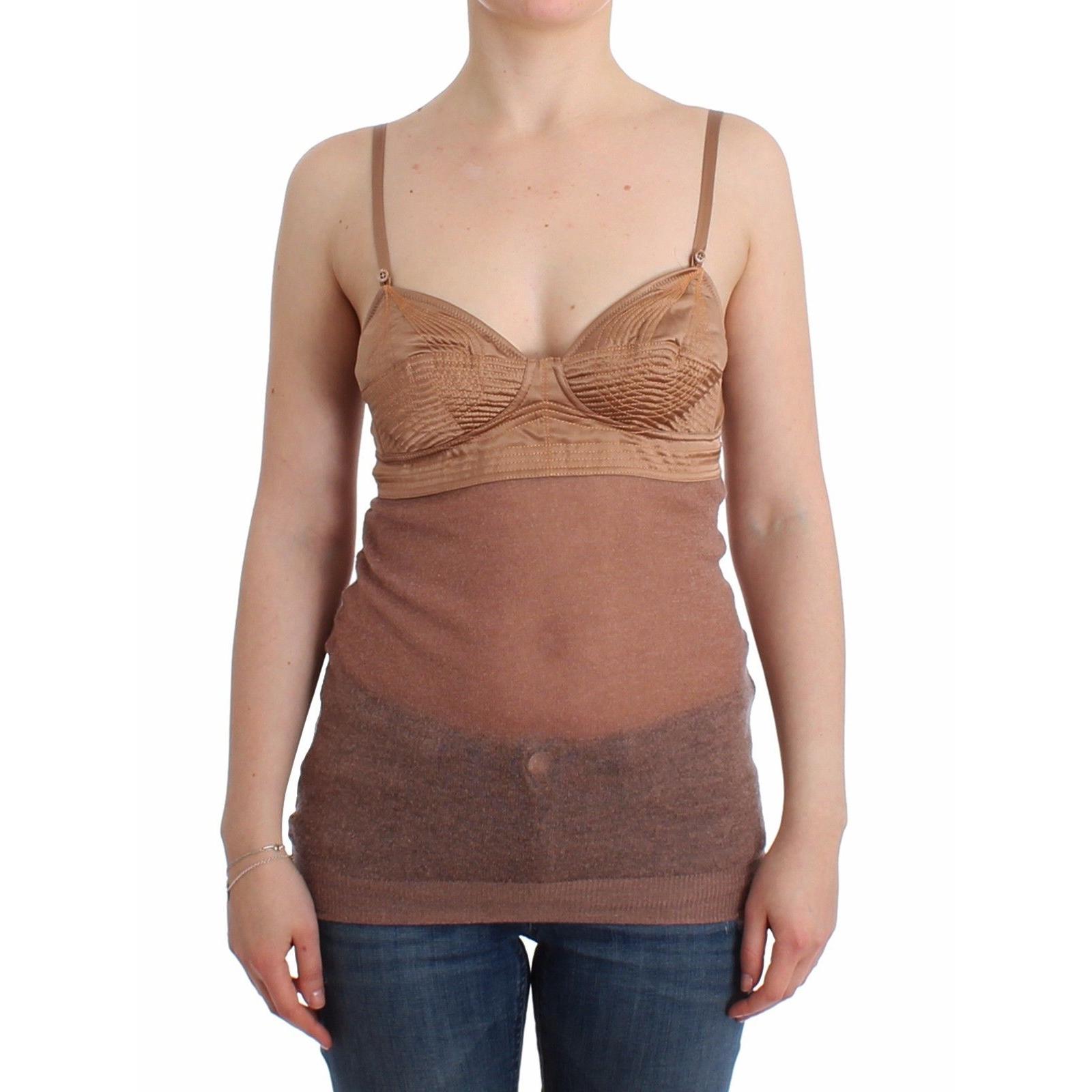 Lingerie Brown Bustier Top Camisole Cami - coffeewithmee2