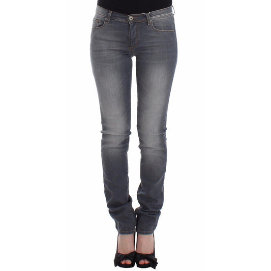 Gray Slim Jeans Denim Pants Skinny Leg Stretch - coffeewithmee2