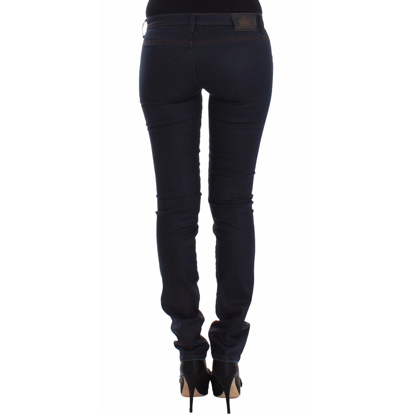 Blue Slim Jeans Denim Pants Skinny Leg Stretch - coffeewithmee2