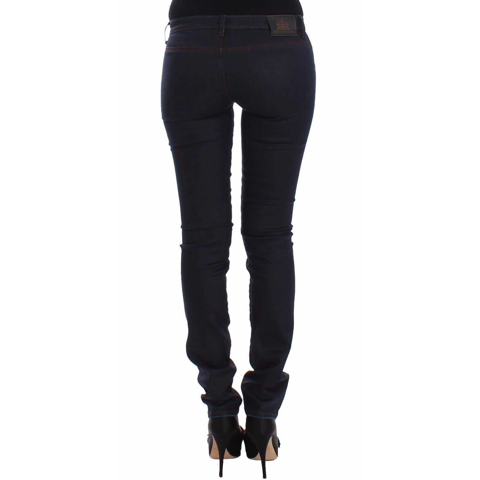 Blue Slim Jeans Denim Pants Skinny Leg Stretch - coffeewithmee2
